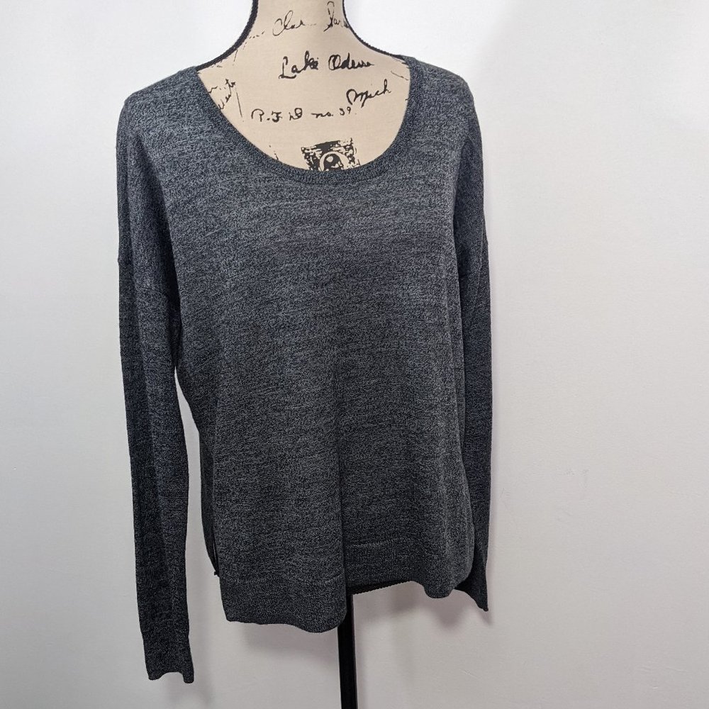 Madewell Southstar Wool Blend Gray Pullover Scoop Neck Sweater Top J4817